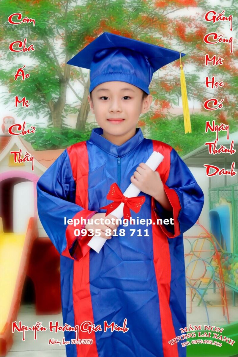 Aó cử nhân Mẫu giáo ra trường